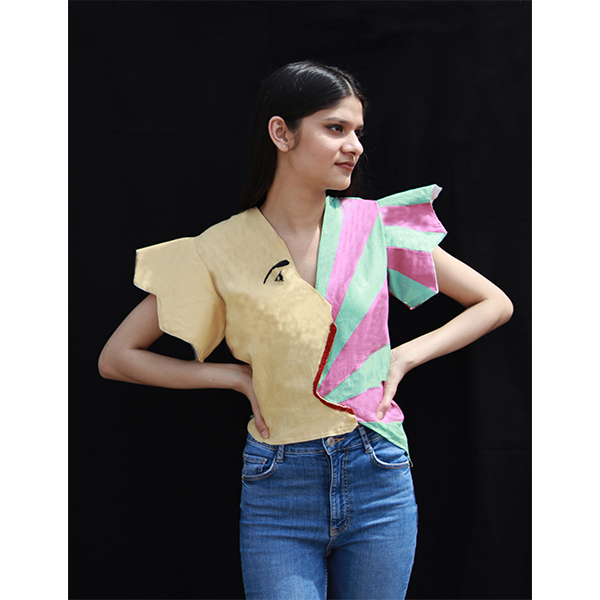 Hand embroidery & patch work cotton shirt, Hand embroidery, Patch work